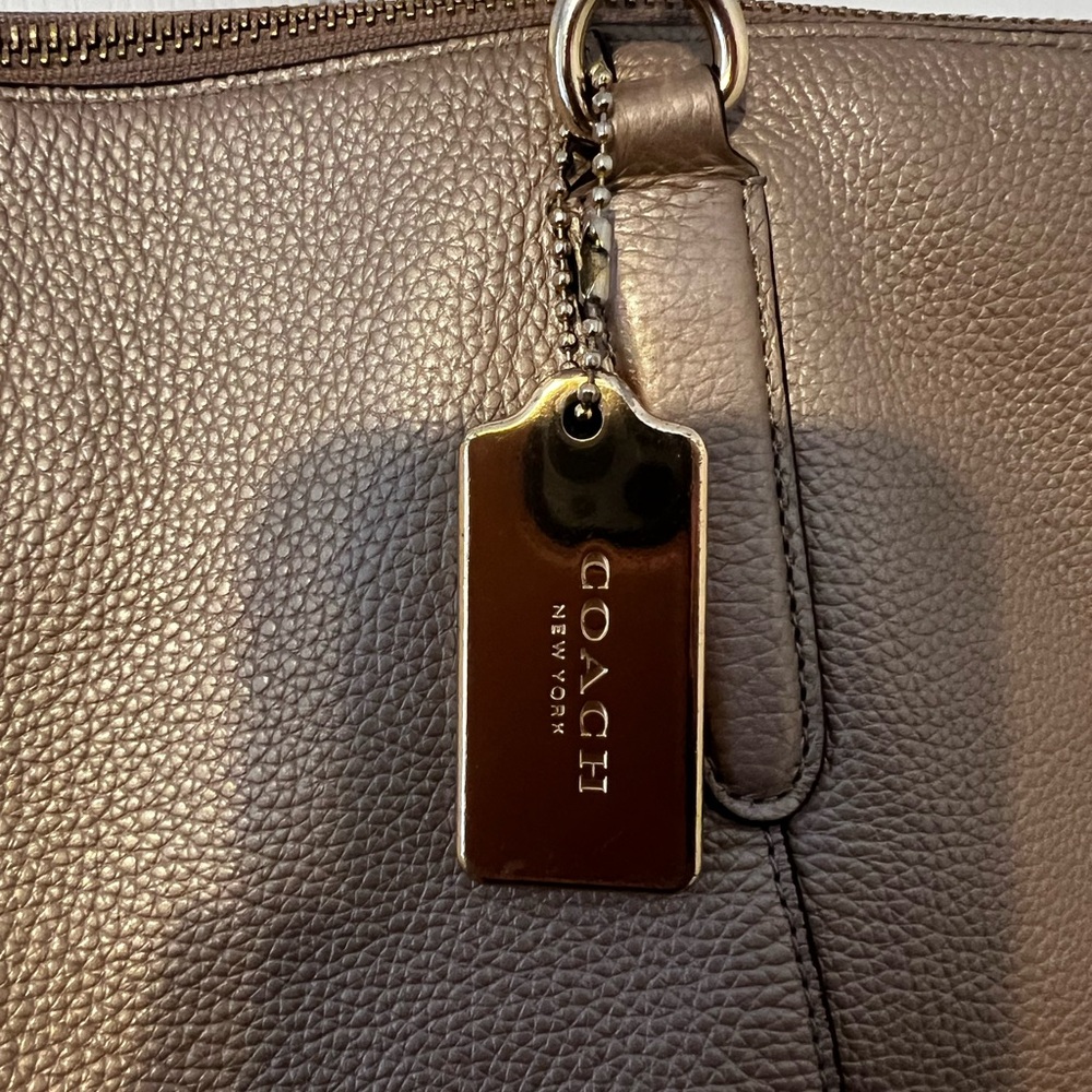 Coach Metallic Gold Ava Tote ๐ - Picture 3 of 11